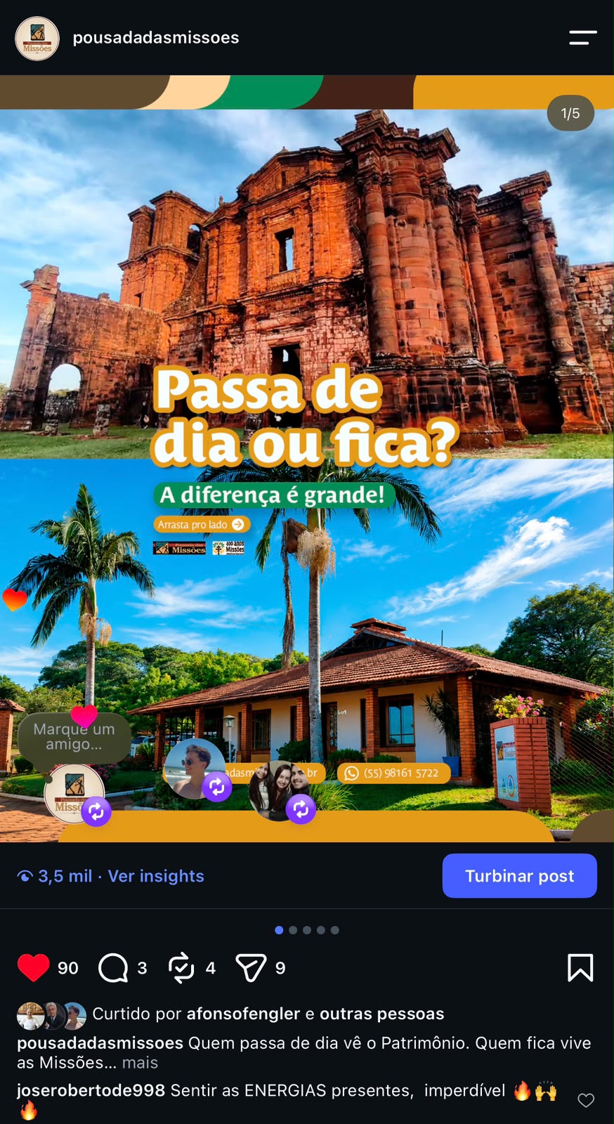 Passa de dia ou fica?